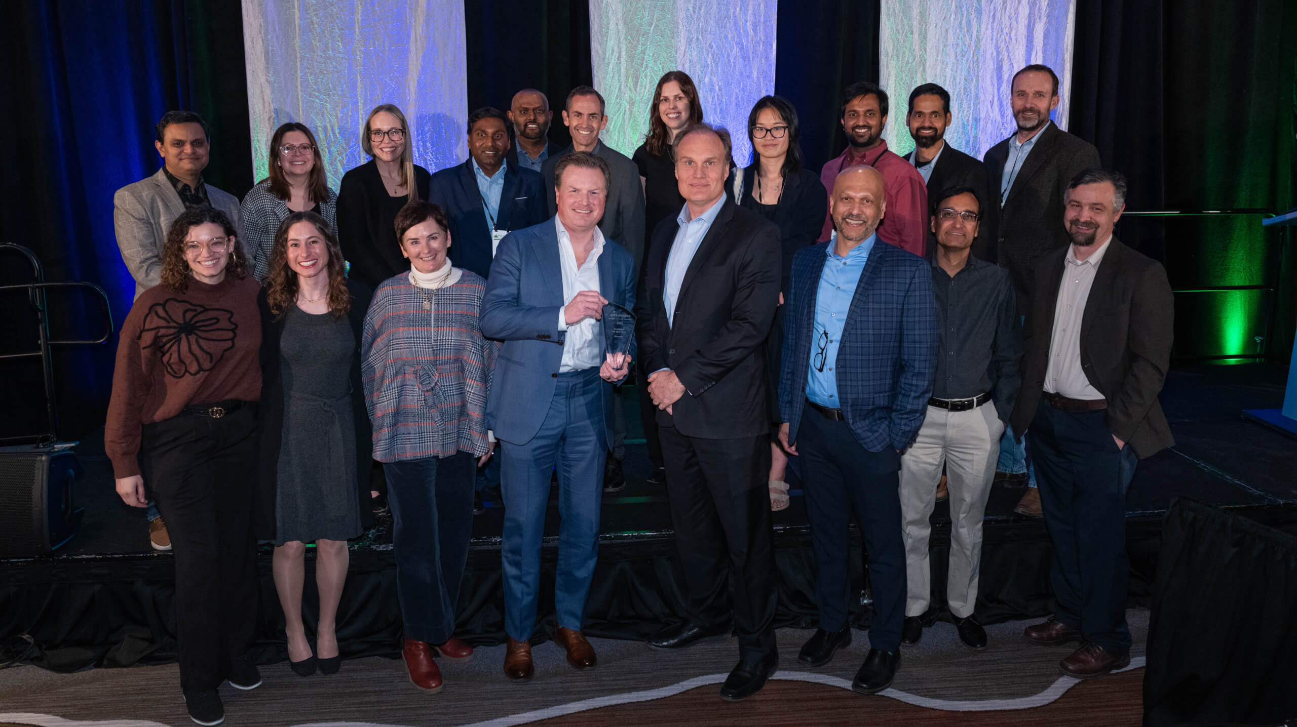 EchoStar team photo accepting the CTA award