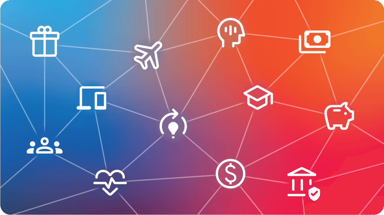 Web of company designed icons