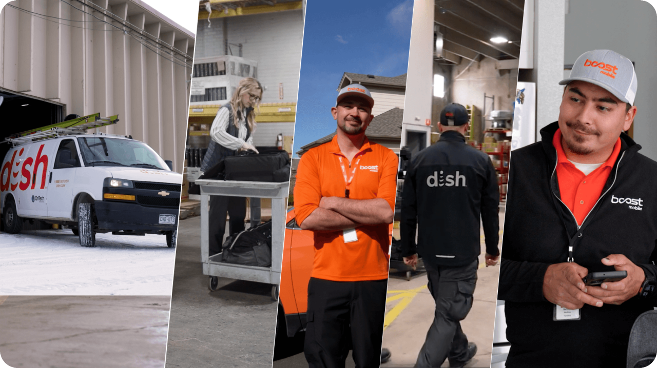 Mosaic of various Boost Mobile team members