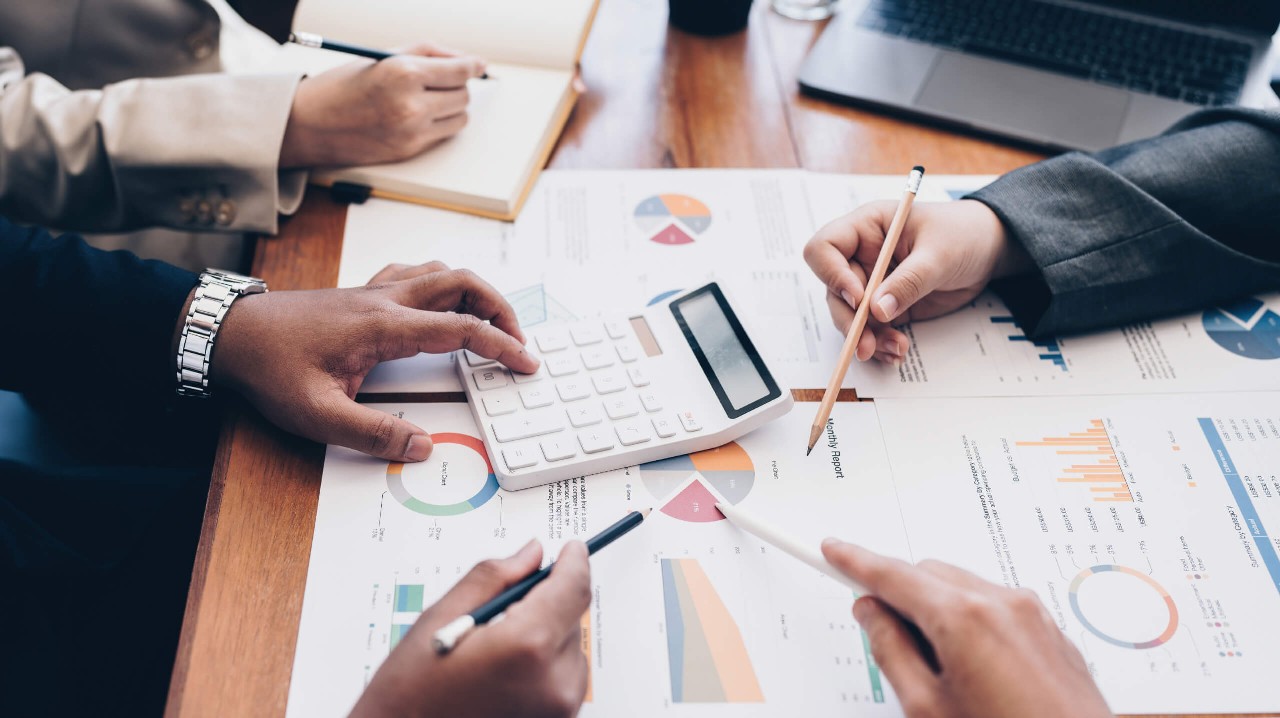 People gathered around to discuss credit, fraud, billing, and collections